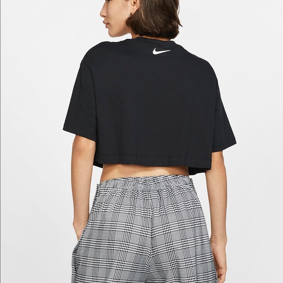 Nike Python Crop Top Tee Black - Picture 4 of 5